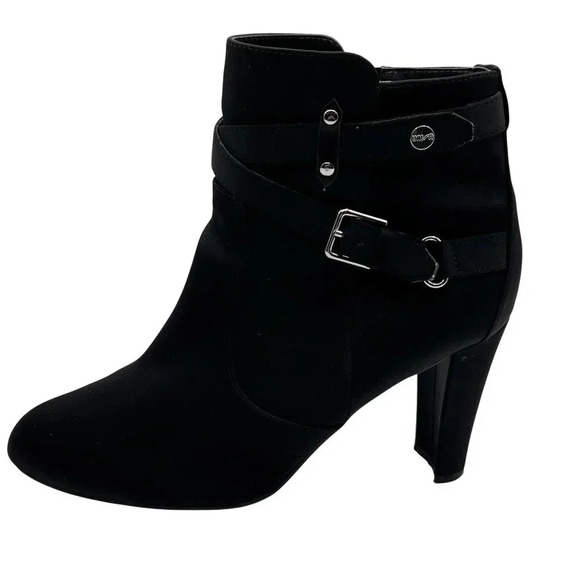 Unisa Unryder Womens 8.5M Black Ankle Bootie Buckle Straps Zip up Biker Boots - Picture 7 of 16